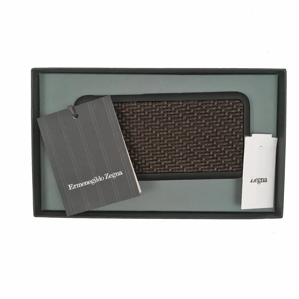 NEW $495 Ermenegildo Zegna Pelle Tessuta Leather iPhone Case!  iPhone 6 6S 7 8
